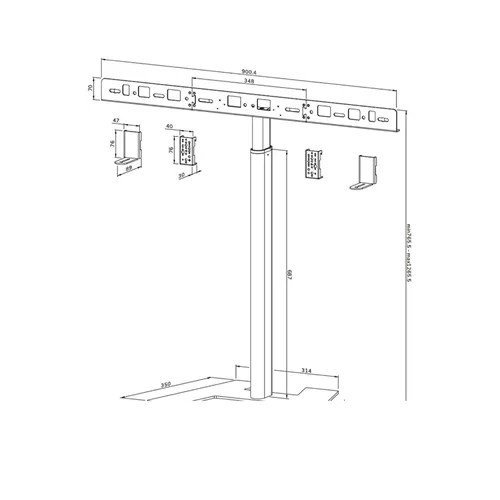 Neomounts Półka videobar AV80-500BL 43-110 cali 10KG