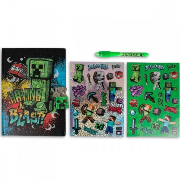 Kids Euroswan Pamiętnik z magicznym długopisem Minecraft