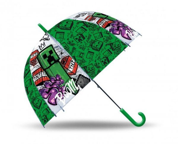 Kids Euroswan Parasolka przezroczysta manualna Minecraft