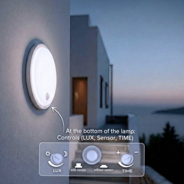 Maclean Lampa LED, IP65 czujnik PIR, MCE525 W 10W, 1000 lm, neutral white 4000 K