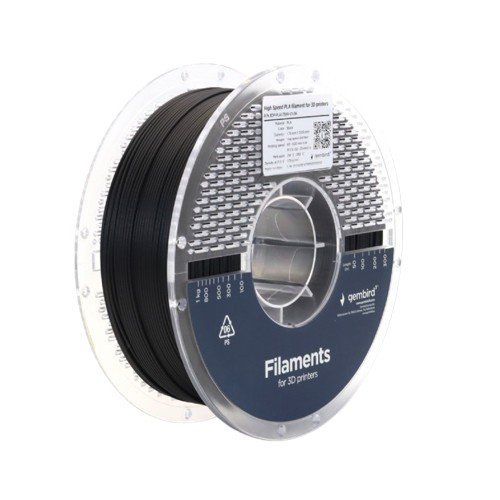 Gembird Filament PLA High Speed, 1,75 mm, 1 kg, czarny