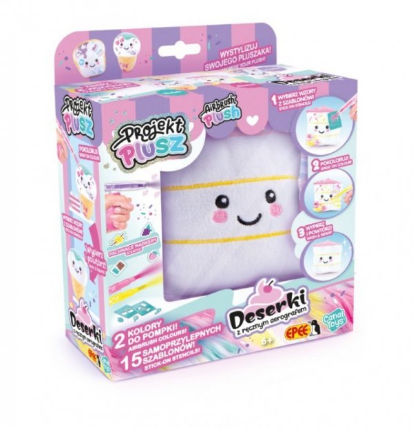 Epee Projekt Plusz Deserki - Kreatywny zestaw z ręcznym aerografem, Ciastuś