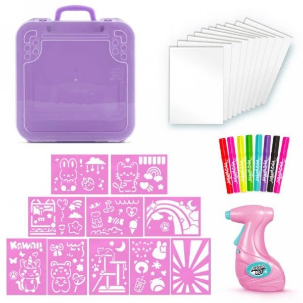 Epee Projekt Art - Walizeczka małej artystki Kawaii - Kreatywny zestaw z elektronicznym aerografem