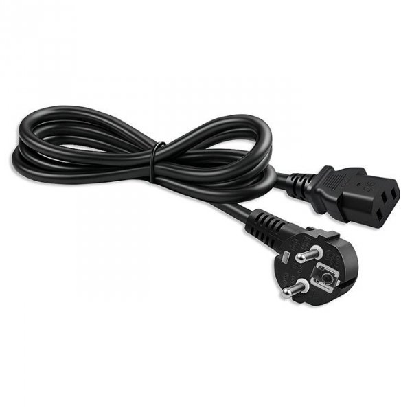 Qoltec Kabel zasilający | wtyczka kątowa SCHUKO CEE 7/7 (E/F) | IEC C13 | 3x0.75mm2 | Czysta miedź Cu | 2m