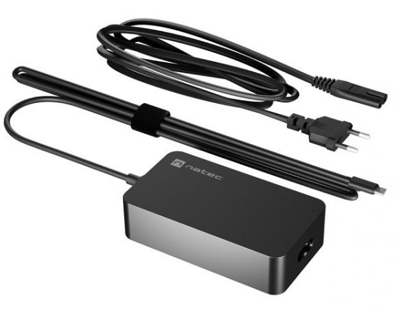 Natec Zasilacz do laptopa Grayling GAN USB-C 65W