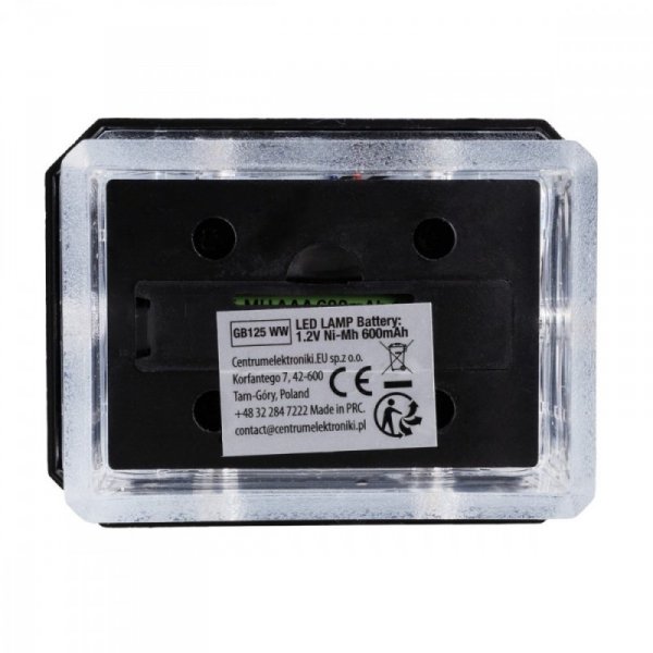 GreenBlue Lampa solarna LED na słupek GB125 WW 60x40mm, 3200K