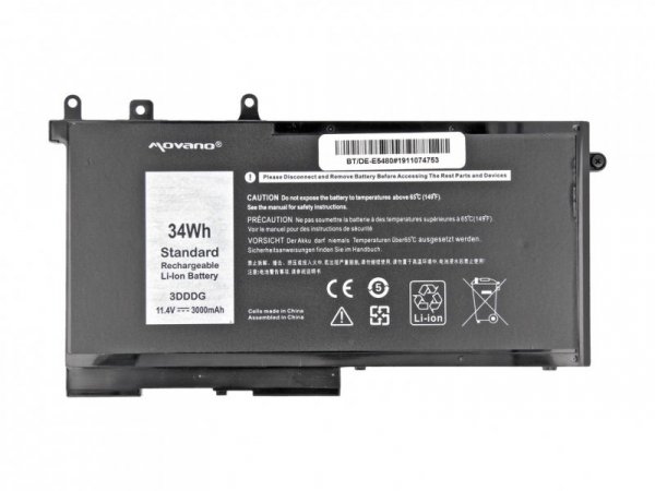 Movano Bateria 3DDDG do Dell Latitude 5280 5480 5495 5580 - 3000 mAh (34 Wh)