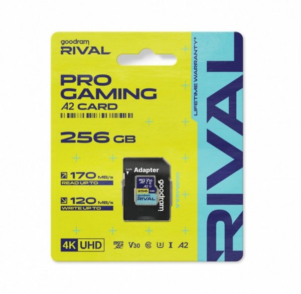 GOODRAM Karta pamięci microSD 256GB Rival UHS-I V30 U3 C10 A2 170/120MBs