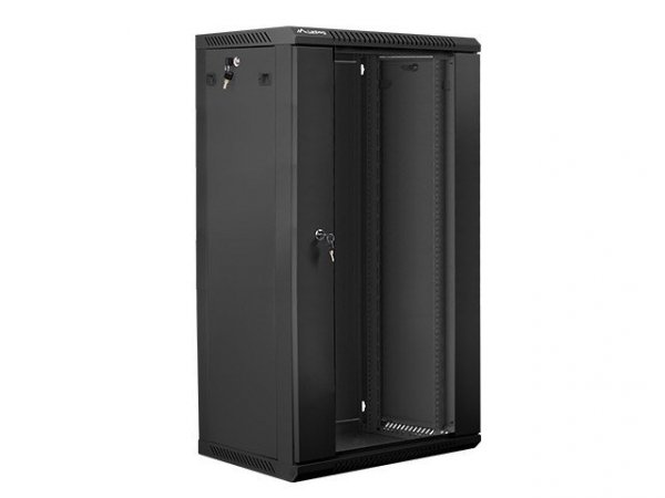 Lanberg Szafa instalacyjna wisząca 19&#039;&#039; 22U 600X450mm czarna (drzwi      szklane)
