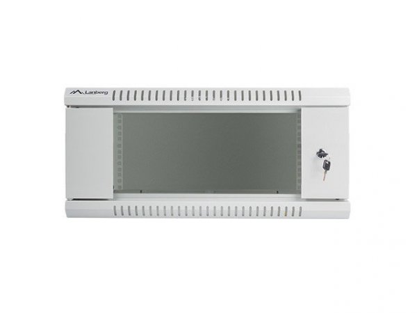 Lanberg Szafa instalacyjna wisząca 19&#039;&#039; 4U 600X600mm szara (drzwi        szklane)