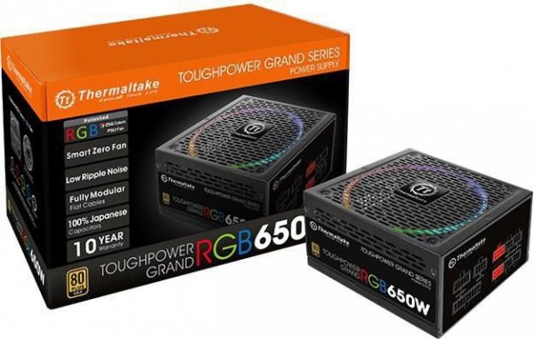 Thermaltake Zasilacz modularny Toughpower Grand RGB 650W (80+ Gold, 4xPEG, 140mm)