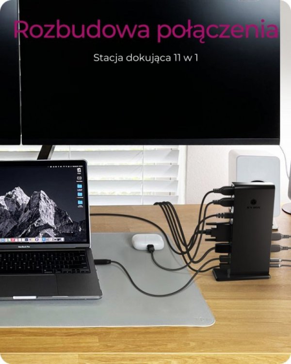 IcyBox IB-DK2241AC USB,HDMI,LAN,DVI-I,Mic