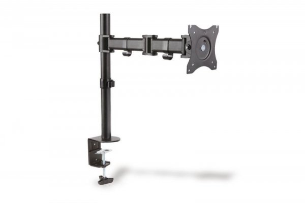 Digitus Stojak biurkowy pojedycz z zaciskiem, 1xLCD, max. 27&#039;&#039;, max. 8kg, uchylno-obrotowy 360 (PIVOT)