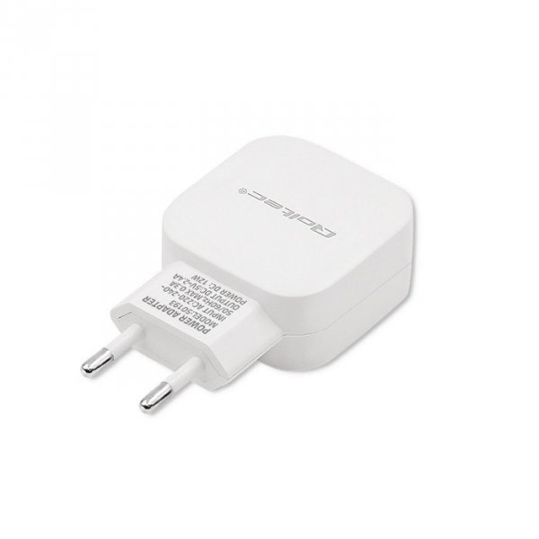 Qoltec Ładowarka sieciowa 12W | 5V | 2.4A | USB | Biała