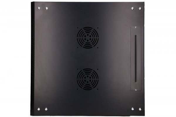 Extralink Szafka wisząca rack 4U 600x600 czarna szklane drzwi