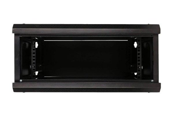 Extralink Szafka wisząca rack 4U 600x600 czarna szklane drzwi