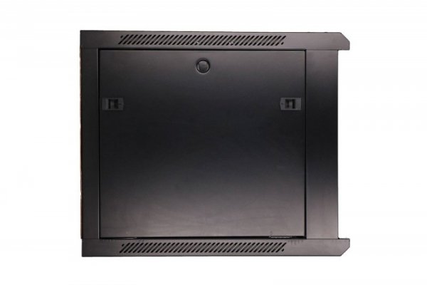 Extralink Szafka wisząca rack 9U 600x450 czarna szklane drzwi