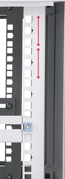 Extralink Szafka wisząca rack 6U 600x450 szara szklane drzwi