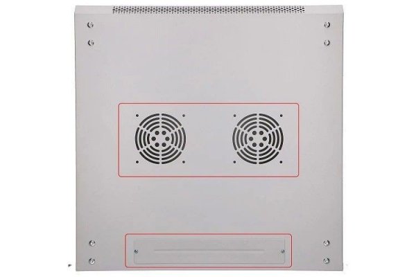 Extralink Szafka wisząca rack 6U 600x600 szara szklane drzwi