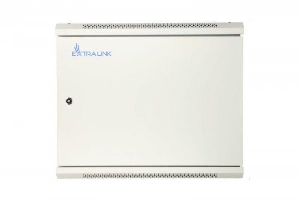 Extralink Szafka wisząca rack 9U 600x600 szara metalowe drzwi