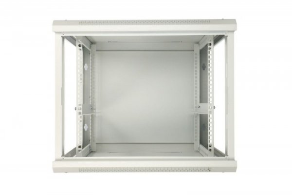 Extralink Szafka wisząca rack 9U 600x600 szara metalowe drzwi