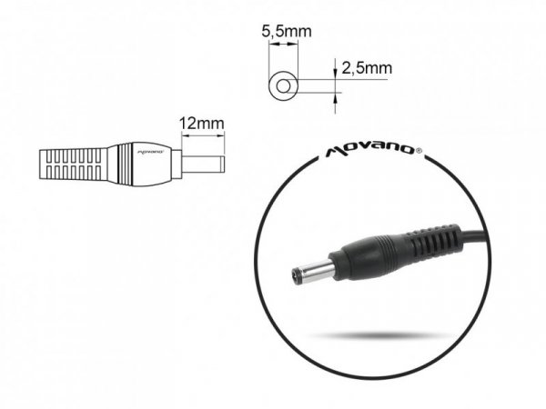Mitsu Ładowarka/zasilacz 19V 3.95A (5.5x2.5) - Toshiba, Compaq, HP, Asus 75W