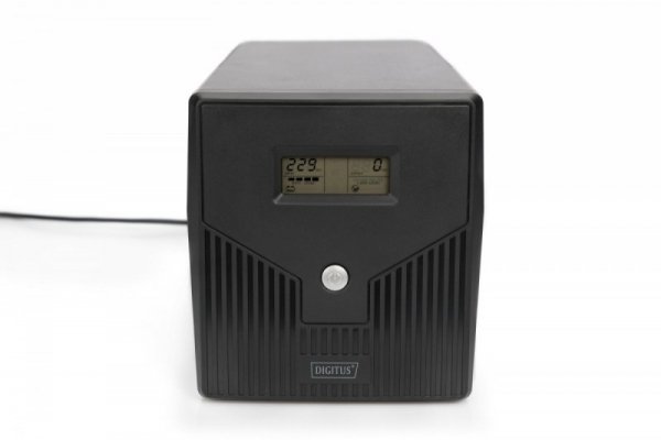 Digitus Zasilacz awaryjny UPS Line-Ineractive LCD, 2000VA/1200W, 2x12V/9Ah, AVR, 4xSCHUKO, USB, RS232, RJ45