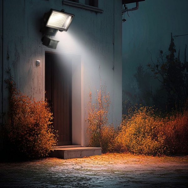 Maclean Naświetlacz solarny LED z czujnikiem IP44 MCE442