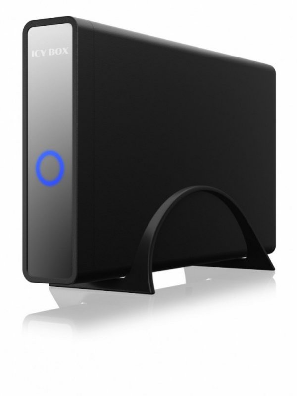 IcyBox Obudowa IB-382H-C31 2,5/3,5 HDD z wbudowanym HUB 1xUSB-C, 2xUSB -A,  12V2A