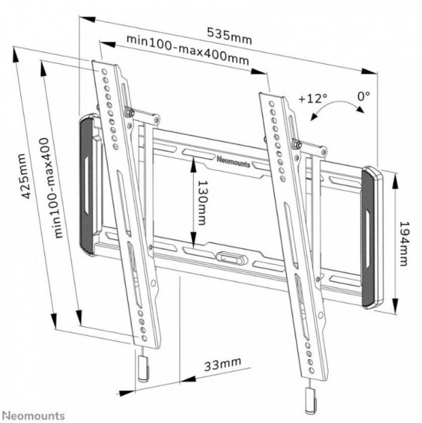 Neomounts Uchwyt ścienny WL35-550BL14  32-65 cali