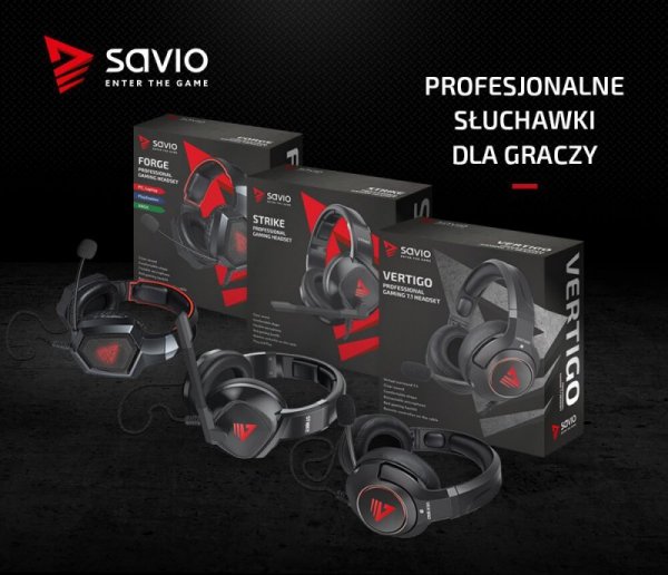 Savio Słuchawki gamingowe z mikrofonem Vertigo