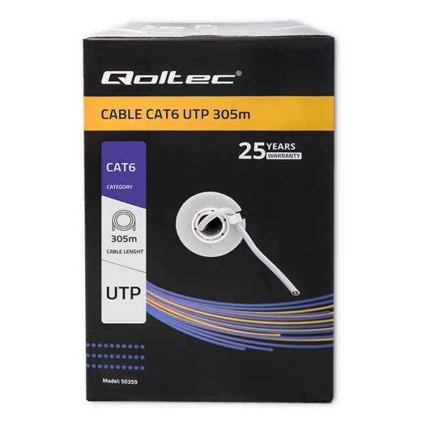 Qoltec Kabel sieciowy/skrętka UTP | CAT6 | 305m