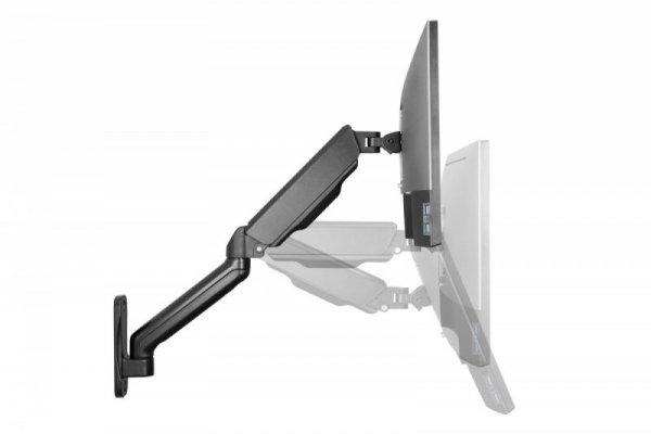 Digitus Uchwyt ścienny pojedynczy, 1xLCD, max. 32&quot;, max. obciążenie 9kg, ze sprężyną gazową, obrotowy