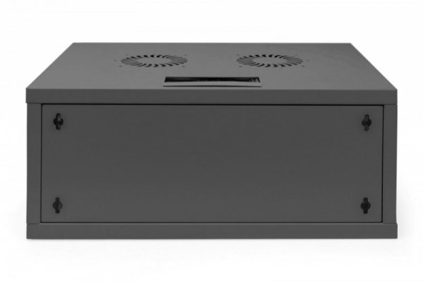 Digitus Szafa sieciowa wisząca 19&quot; 4U, SOHO 241 x 540 x 400 mm, nośność 60kg, drzwi szyba, niezłożona, Czarna