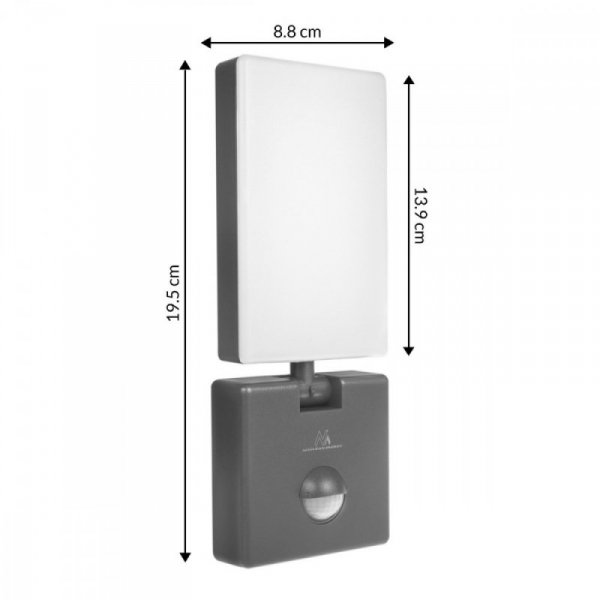 Maclean Lampa LED z czujnikiem ruchu MCE516GR 10W IP65