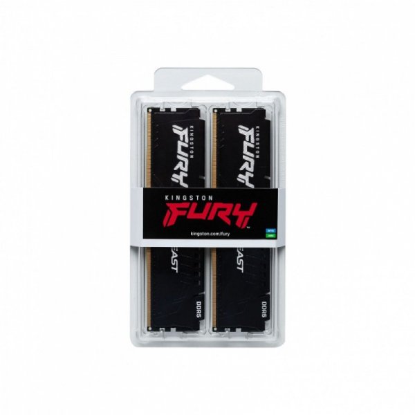 Kingston Pamięć DDR5 Fury Beast Black 32GB(2*16GB)/6000 CL36