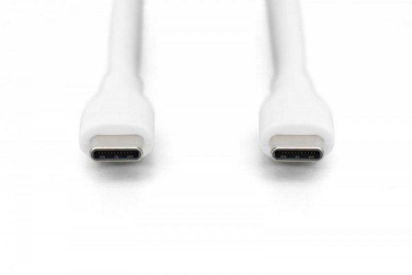 Digitus Kabel zasilający silikonowy USB-C - USB-C, USB 2.0 60W, 1m Biały