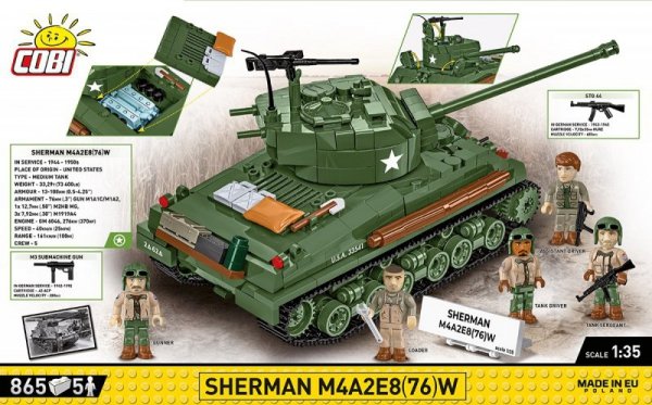 Cobi Klocki Klocki Sherman M4A2E8 865 klocków