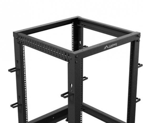 Lanberg Open rack 19&#039;&#039; 15U 600x600-1100 regulowany czarny