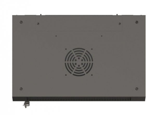 Lanberg Szafa instalacyjna rack wisząca 19&quot; 6U 540x350 czarna drzwi  przeszklone ( flat pack)
