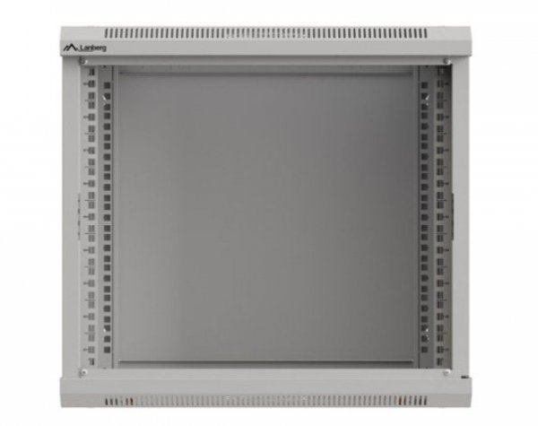 Lanberg Szafa instalacyjna rack wisząca 19&quot; 9U 540x350 szara drzwi przeszklone ( flat pack)