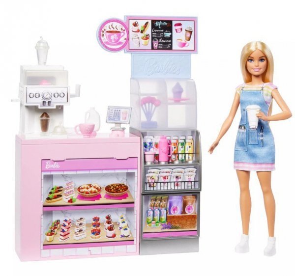 Mattel Zestaw z lalką baristką Barbie Kawiarnia