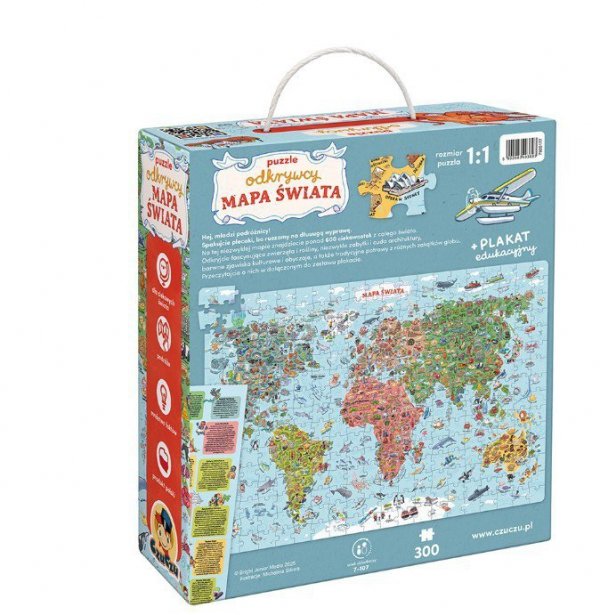 CzuCzu Puzzle odkrywcy - Mapa świata 300 elementów
