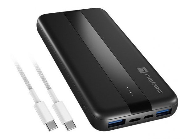 Natec Powerbank TREVI Slim Q V2 2xUSB-A 18W 1xUSB-C 20W