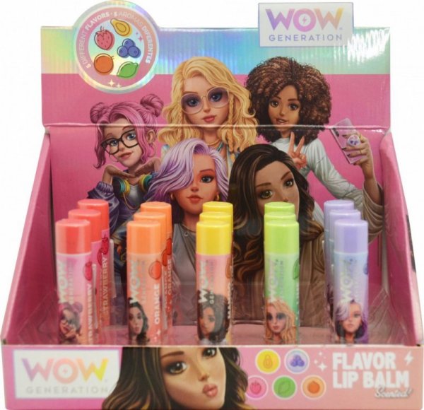 Kids Euroswan Balsam do ust smakowy WoW MIX display 20 sztuk
