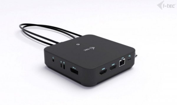 i-tec Stacja dokująca USB-C DP Dual HDMI Power Delivery 100W + Uniwersalna Ładowarka 100W
