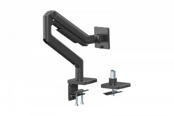 Digitus Ramię biurkowe pojedyncze z zaciskiem i sprężyną mechaniczną 1x LCD max. 49" 20kg, VESA: 75x75, 100x100, czarne