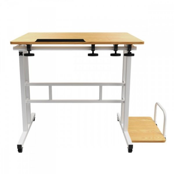 Maclean Mobilne biurko regulowane MC-124 W regulacja wysokości 67-115cm, max 50kg, blat 80x60 cm