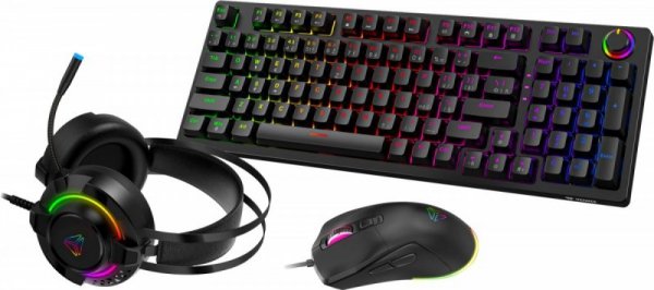YENKEE Zestaw Gaiming Premium YGS 03 3w1 klawiatura, mysz, słuchawki