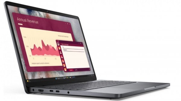 Dell Laptop Dell Pro 14 PC14250 W11P C7 150U/16GB/512GB CL25/FgrPr/FHD IR Cam&Mic/WLAN+BT|14.0 FHD+|BcklKb/3C/65W/3YPS Magnetite